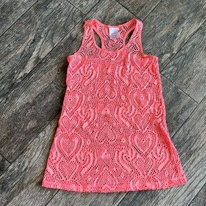 Xhiliration orange swim cover up